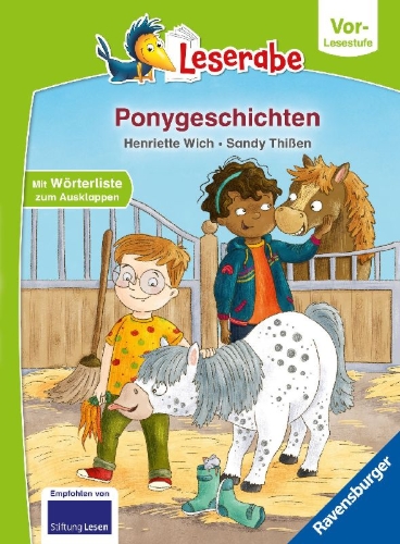 Buchcover und Innenansicht für das Buch: Leserabe Vor-Lesestufe - Ponygeschichten