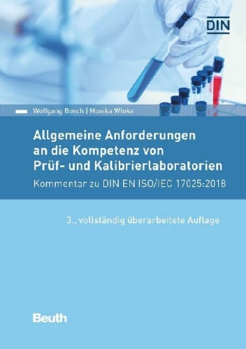 Buchcover und Innenansicht für das Buch: Allgemeine Anforderungen an die Kompetenz von Prüf- und Kalibrierlaboratorien