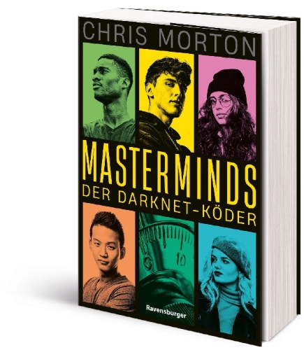 Buchcover und Innenansicht für das Buch: Masterminds, Band 1 - Der Darknet-Köder