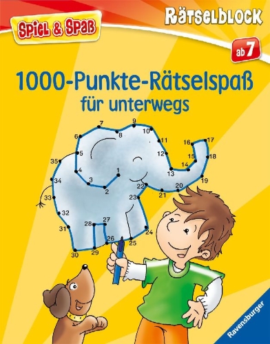 Buchcover und Innenansicht für das Buch: Spiel & Spaß - 1000-Punkte-Rätselspaß für unterwegs
