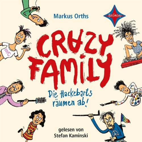 Buchcover und Innenansicht für das Buch: Crazy Family 01. Die Hackebarts räumen ab!