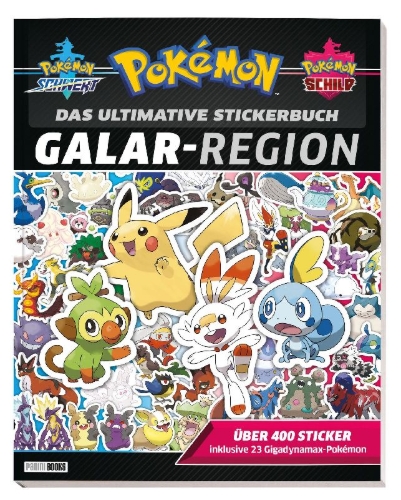 Buchcover und Innenansicht für das Buch: Pokémon The Official Sticker Book of the Galar Region