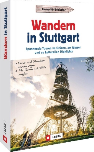 Buchcover und Innenansicht für das Buch: Wandern in Stuttgart