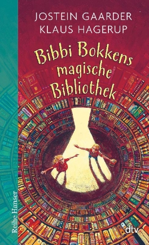 Buchcover und Innenansicht für das Buch:  >Bibbi Bokkens magiske bibliotek< (Universitetsforlaget, Oslo)