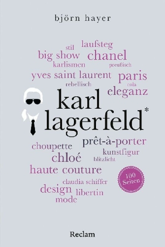 Buchcover und Innenansicht für das Buch: Karl Lagerfeld. 100 Seiten