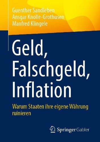 Buchcover und Innenansicht für das Buch: Geld, Falschgeld, Inflation