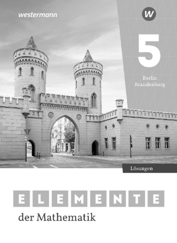 Buchcover und Innenansicht für das Buch: Elemente der Mathematik SI 5. Lösungen. Für Berlin und Brandenburg