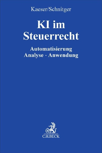 Buchcover und Innenansicht für das Buch: KI im Steuerrecht