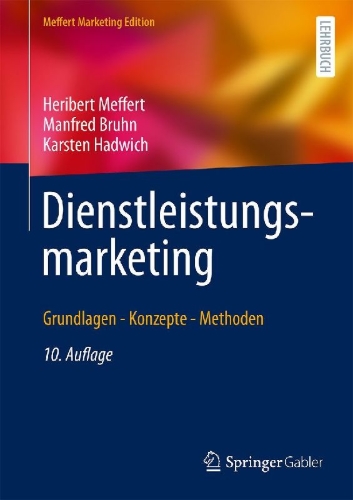 Buchcover und Innenansicht für das Buch: Dienstleistungsmarketing