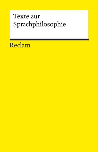 Buchcover und Innenansicht für das Buch: Texte zur Sprachphilosophie