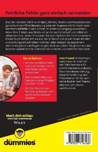 Buchcover und Innenansicht für das Buch: Korrekt schreiben nach DIN 5008 für Dummies