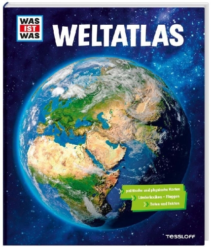 Buchcover und Innenansicht für das Buch: WAS IST WAS Weltatlas