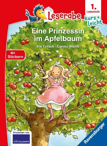 Buchcover und Innenansicht für das Buch: Leserabe 1. Lesestufe Kurz und leicht - Eine Prinzessin im Apfelbaum