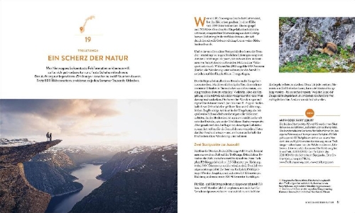 Buchcover und Innenansicht für das Buch: Wild Places Norwegen