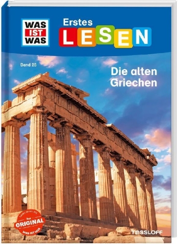Buchcover und Innenansicht für das Buch: WAS IST WAS Erstes Lesen Band 25. Die alten Griechen