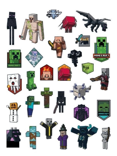 Buchcover und Innenansicht für das Buch: Minecraft: 1001 Sticker: Stickern - Rätseln - Ausmalen