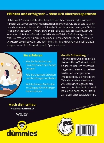 Buchcover und Innenansicht für das Buch: Gesunde Produktivität für Dummies
