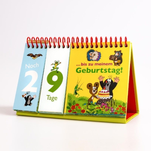 Buchcover und Innenansicht für das Buch: Der kleine Maulwurf Countdown für die Kita