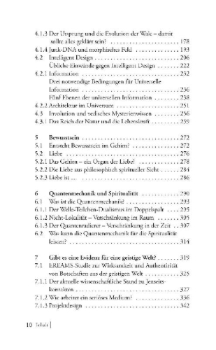 Buchcover und Innenansicht für das Buch: Jenseits von Materie