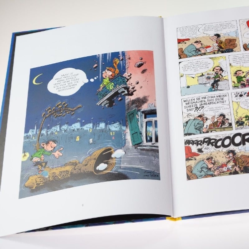 Buchcover und Innenansicht für das Buch: Lagaffe se décoince