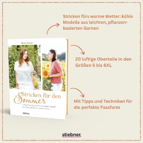 Buchcover und Innenansicht für das Buch: Stricken für den Sommer