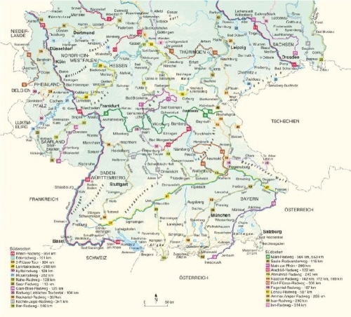 Buchcover und Innenansicht für das Buch: Deutschlands schönste Flussradwege