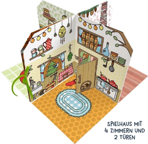 Buchcover und Innenansicht für das Buch: Cozy Stickerhaus