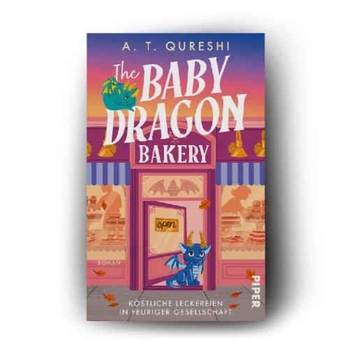 Buchcover und Innenansicht für das Buch: The Baby Dragon Bakery