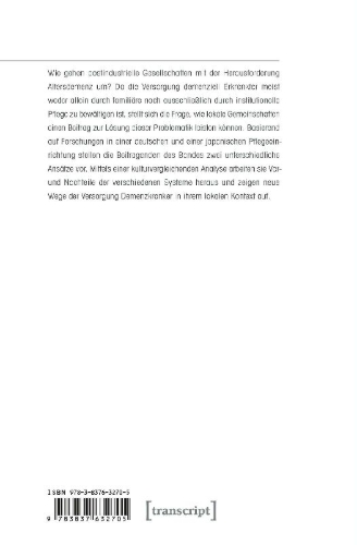 Buchcover und Innenansicht für das Buch: Altersdemenz und lokale Fürsorge