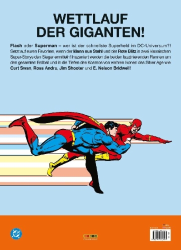 Buchcover und Innenansicht für das Buch: DC Klassiker: Superman gegen Flash