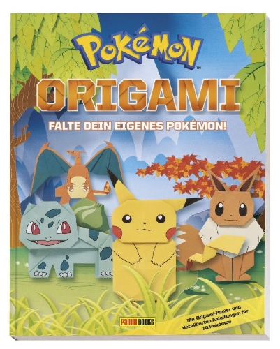 Buchcover und Innenansicht für das Buch: Pokémon: Origami - Fold your own Pokémon