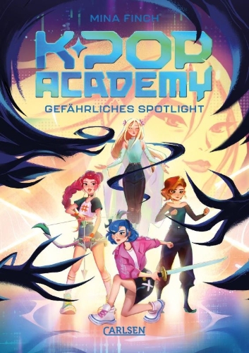 Buchcover und Innenansicht für das Buch: K-Pop Academy 2: Gefährliches Spotlight
