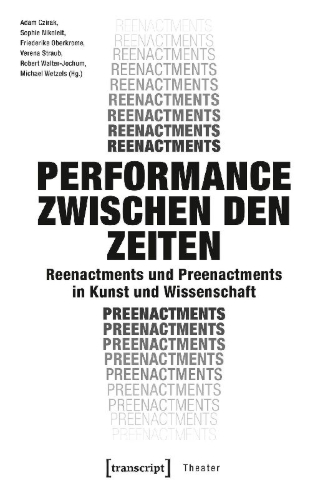 Buchcover und Innenansicht für das Buch: Performance zwischen den Zeiten