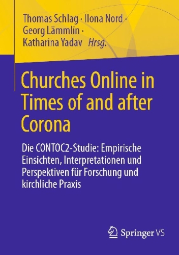 Buchcover und Innenansicht für das Buch: Churches Online in Times of and after Corona