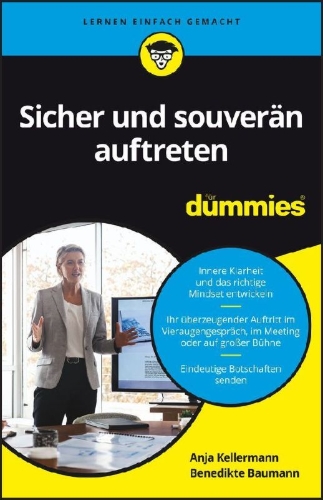 Buchcover und Innenansicht für das Buch: Sicher und souverän auftreten für Dummies