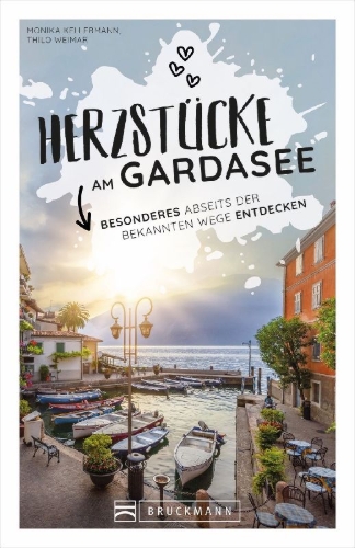 Buchcover und Innenansicht für das Buch: Herzstücke am Gardasee