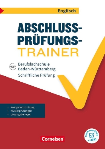 Buchcover und Innenansicht für das Buch: Abschlussprüfung Englisch A2/B1. Berufsfachschule Baden-Württemberg - Schülerheft