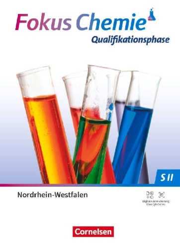 Buchcover und Innenansicht für das Buch: Fokus Chemie Sekundarstufe II. Qualifikationsphase - Nordrhein-Westfalen - Schulbuch