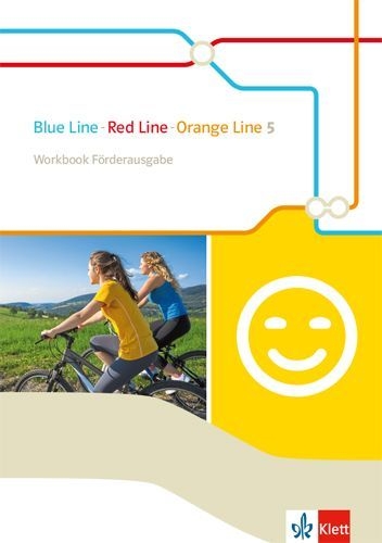 Buchcover und Innenansicht für das Buch: Blue Line - Red Line - Orange Line 5. Workbook Förderausgabe
