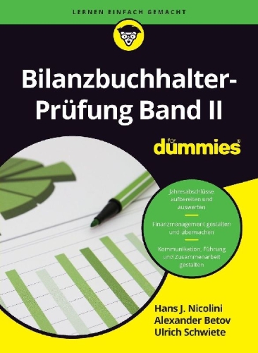 Buchcover und Innenansicht für das Buch: Bilanzbuchhalter-Prüfung Band II für Dummies
