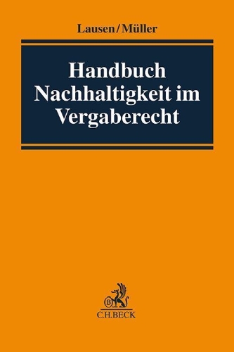 Buchcover und Innenansicht für das Buch: Handbuch Nachhaltigkeit im Vergaberecht