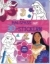 Buchcover und Innenansicht für das Buch: Disney Prinzessin: Malspaß mit 3D-Stickern