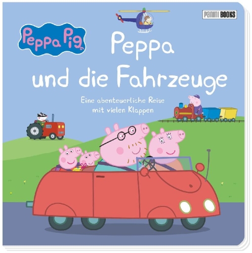 Buchcover und Innenansicht für das Buch: Peppa's Vehicle Adventure