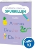Buchcover und Innenansicht für das Buch: Schreiben lernen mit Spurrillen - Silben