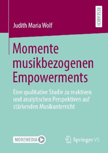 Buchcover und Innenansicht für das Buch: Momente musikbezogenen Empowerments