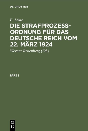 Buchcover und Innenansicht für das Buch: Die Strafprozeßordnung für das Deutsche Reich vom 22. März 1924