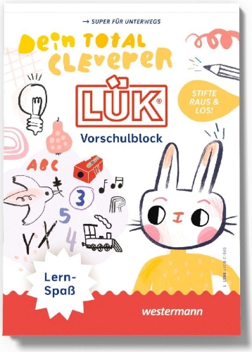 Buchcover und Innenansicht für das Buch: LÜK. Dein total cleverer LÜK Vorschulblock LERNSPASS