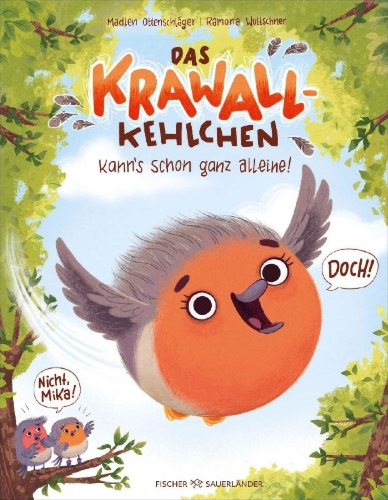 Buchcover und Innenansicht für das Buch: Das Krawallkehlchen