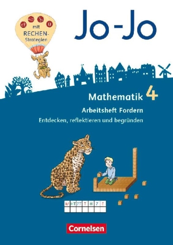 Buchcover und Innenansicht für das Buch: Jo-Jo Mathematik 4. Schuljahr - Arbeitsheft Fordern