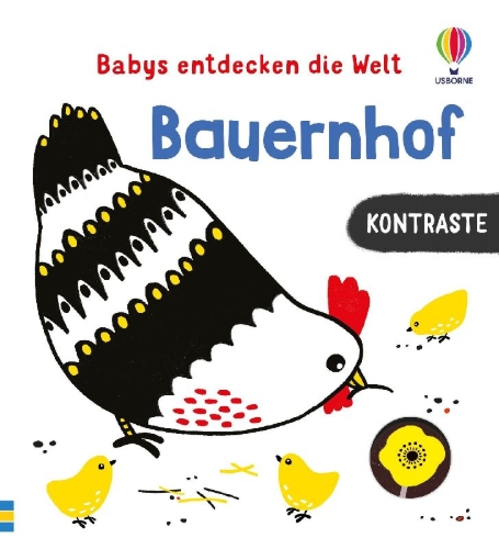 Buchcover und Innenansicht für das Buch: Kontraste - Babys entdecken die Welt: Bauernhof